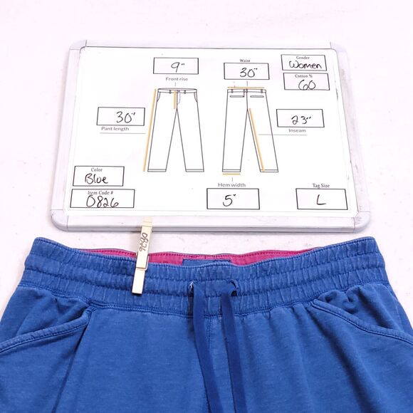 Arizona Athletic Workout Running Pants Womens Size Large L Blue Pink - Picture 8 of 8